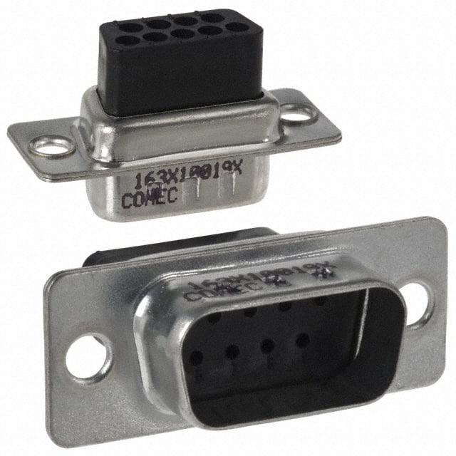 163X10019X Conec  Alloggiamenti per connettori D-Sub a forma di D